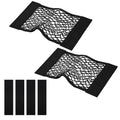 2 Pack Car Net Pocket Car Trunk Net Mesh Cargo Net For Car Trunk Storage Elastic Automotive Cargo Net Stretchable Car Exterior Accessories Adjustable Elastic Trunk Storage Net For Suvs Cars And Trucks