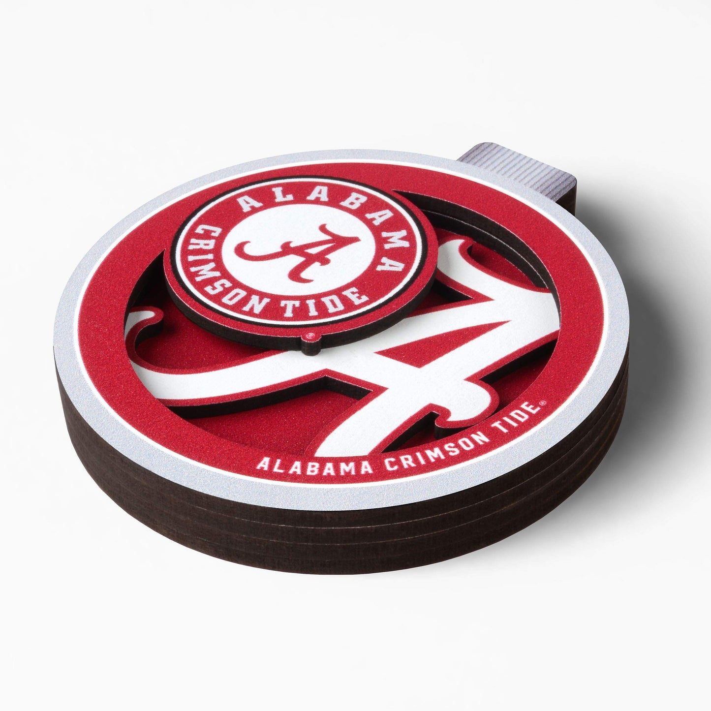 YouTheFan NCAA Alabama Crimson Tide 3D Logo Series Ornament, team colors Large