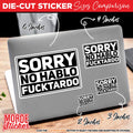 (3Pcs) Sorry No Hablo Fuctardo Sticker Funny Spanish Offensive Saying Sarcastic 2" Die-Cut Waterproof Vinyl Sticker for Hard Hat Laptop Water Bottle Phone Case Merchandise Decor Decal Stuff Birthday