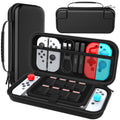 HEYSTOP Switch OLED Case Compatible with Nintendo Switch, Nintendo Switch/Switch OLED Carry Case with More Space, Protective Case for Nintendo Switch/Switch OLED Accessories, black, Unisex