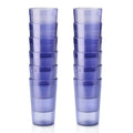 Vaso para bebidas New Star Foodservice 46540, vasos apilables, plástico SAN comercial resistente a las roturas, 5 oz, azul, juego de 12