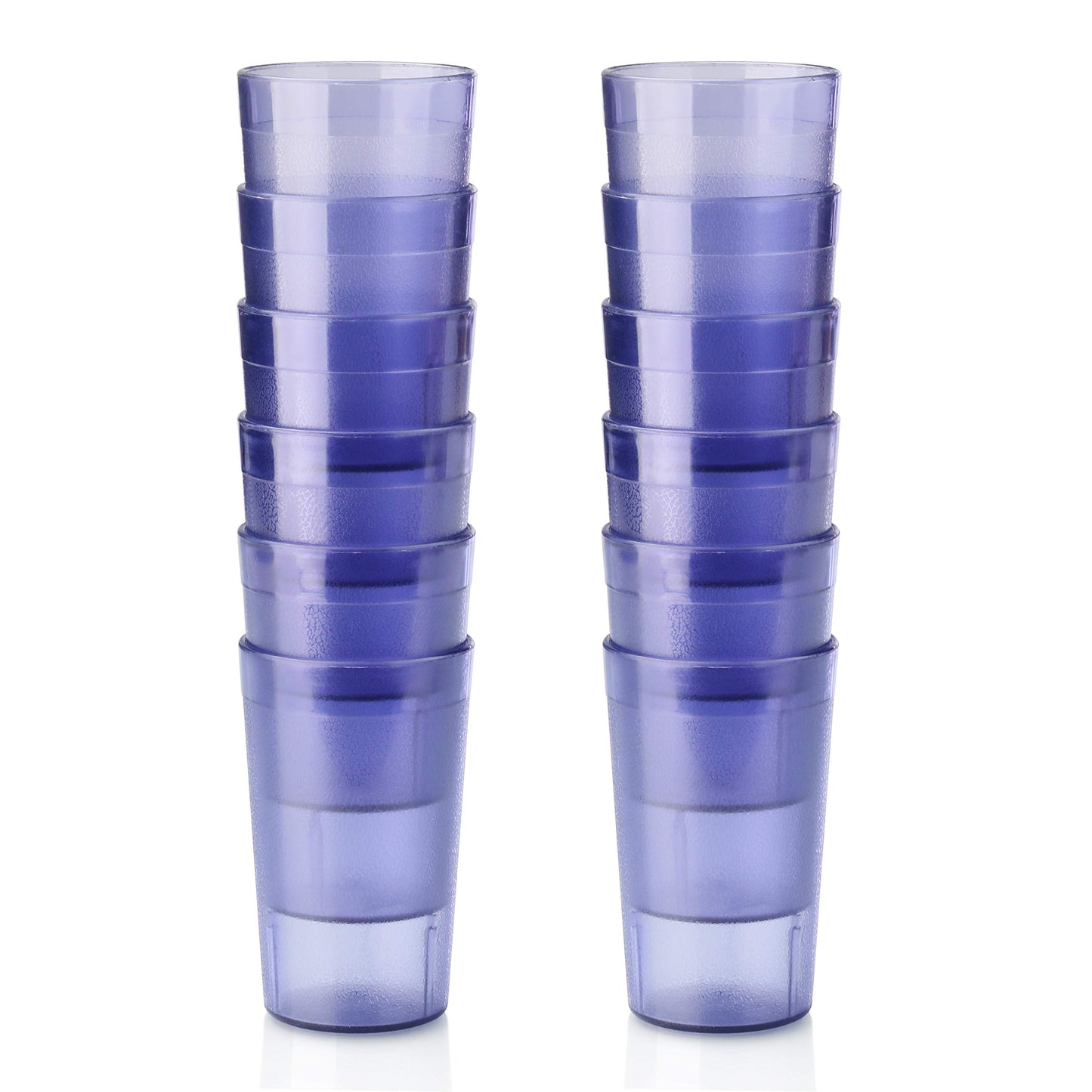 Vaso para bebidas New Star Foodservice 46540, vasos apilables, plástico SAN comercial resistente a las roturas, 5 oz, azul, juego de 12