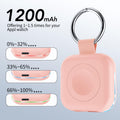 HUOTO Portable Wireless Charger for Apple Watch Accessories,for Apple Watch Series 10/9/8/UItra 2/UItra/7/6/5/4/3/2/SE,Compact Magnetic iWatch Charger 1200mAh Power Bank Keychain Travel Style Gift