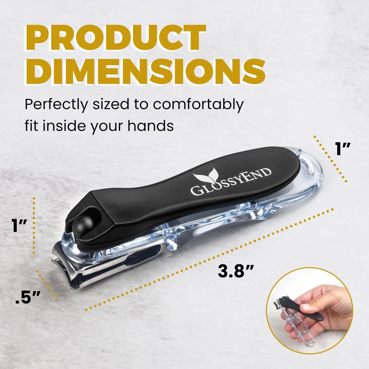 EZ Grip 360 Degree Rotary Stainless Steel Sharp Blade Fingernail Toenail Clipper, Trimmer and Cutter