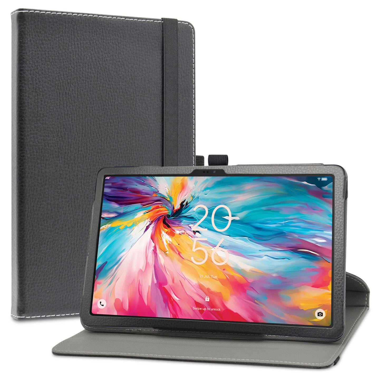 JRTAL for TCL TAB 10 NXTPAPER 5G Case 9199S,360 Degree Rotating Rotation Stand PU Leather Cover for 10.4" TCL TAB 10 NXTPAPER 5G Tablet Case 9199S,Black