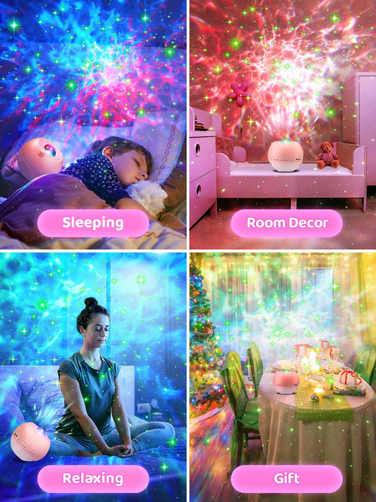 Galaxy Projector for Bedroom, 15 Colors Star Projector Galaxy Light Projector for Bedroom Night Light Projector,15 White Noises Star Lights for Ceiling Projector,Bluetooth Projector Lights for Bedroom