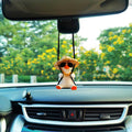 Qiwen Rear View Mirror Hanging Accessories of Cool Swinging Duck Car Hanging Ornament Cute Car Accessories for Teens Men Women Car Mirror Hanging Accessories Funny Truck Car Pendant Car Charms(Cool A)