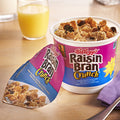 Céréales pour petit-déjeuner Raisin Bran Crunch de Kellogg's, céréales à base de fibres, faites avec de vrais fruits, originales, boîte de 33,6 oz (12 tasses)