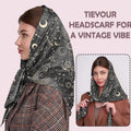 BHAHB Foulard en soie 27,5 pouces Grand carré en satin pour cheveux Mode de sommeil Léger Mignon Esthétique Sac à main Décoration pour femmes filles-Lune