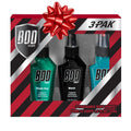 BOD man Body Spray Holiday Gift Set for Him - 3 Piece Variety Sampler (Black, Fresh Guy, Blue Surf), Perfect for Stocking Stuffers