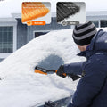 AstroAI 27" Snow Brush and Ice Scrapers for Car Windshield, Detachable Snow Scrapers with Ergonomic Foam Grip for Cars, Trucks, SUVs (Heavy Duty ABS, PVC Brush, Orange)