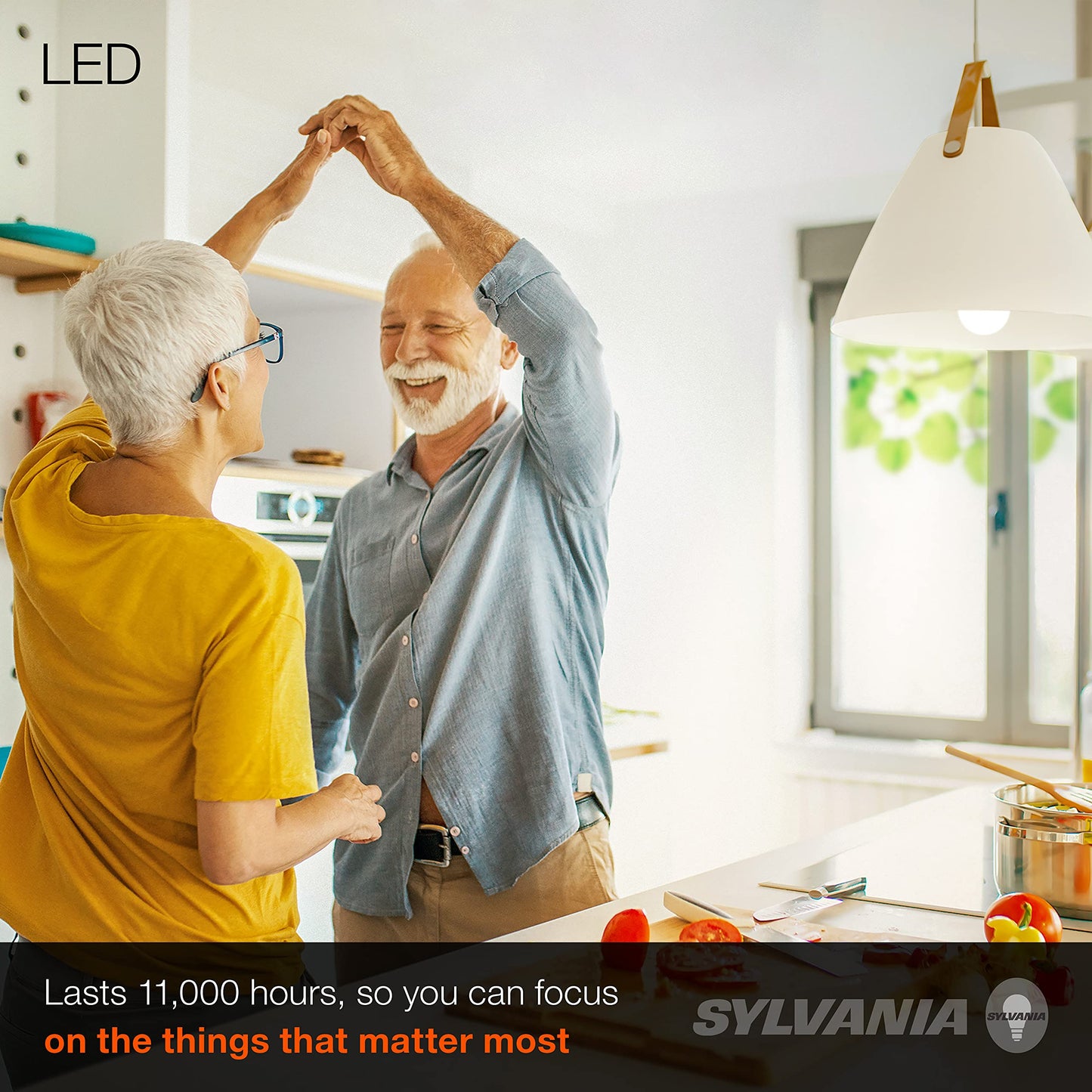 SYLVANIA LED A19 Light Bulb, 60W Equivalent, Efficient 8.5W, 10 Year, 2700K, 800 Lumens, Frosted, Soft White - 24 Pack (74765), Packaging may vary.