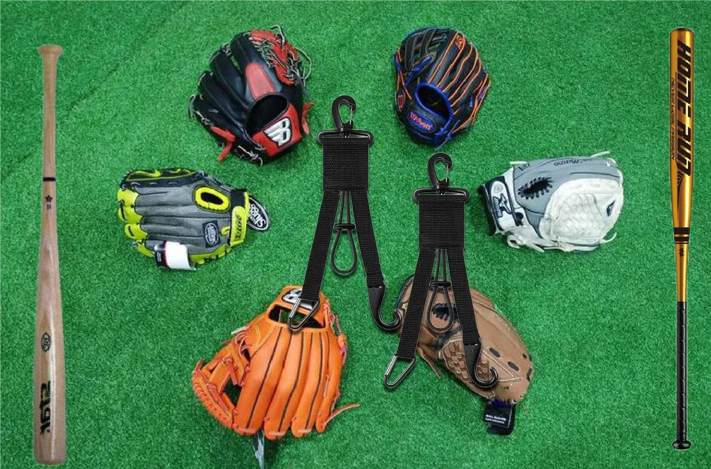 XINFULLWOL 3 in 1 Multifunctional hook,Baseball&Softball Equipment Hanger, Sports Accessories for Baseball,Softball,Hiking and Outdoor,Water Bottle Hiking Camping, Used Both Indoors and Outdoors(1pcs)