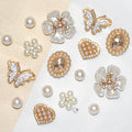 20 Pcs Bling Shoe Charms for Women, Pearl Flower Gems Shoes Charms, Butterfly Flower Charms Sparkling Pearl Shoe Chains, DIY Shoe Decoration Charms for Party Favors Birthday Christmas Gift Christmas