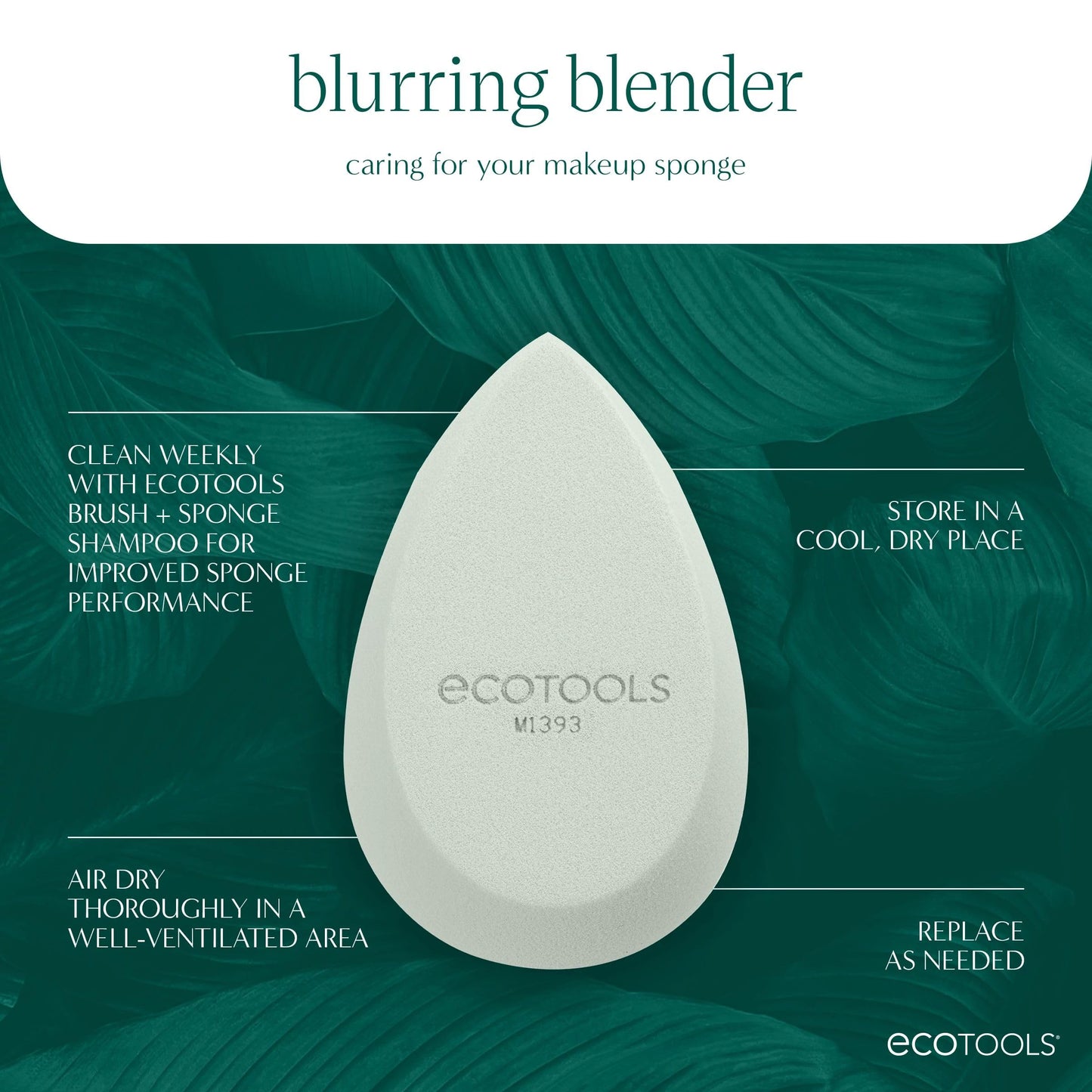 EcoTools Blend + Blur Makeup Brush and Sponge Duo, Makeup Blender Sponge & Foundation Brush, For Liquid & Cream Makeup, Cloud Skin, Eco Friendly, Latex-Free, Cruelty Free, & Vegan, 2 Piece Set