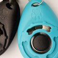 HoAoOo Pet Training Clicker with Wrist Strap - Dog Training Clickers (New Black + Blue)