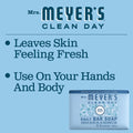 MRS. MEYER'S CLEAN DAY Bar Soap, Use as Body Wash or Hand Soap, Made with Essential Oils, Rain Water, 5.3 oz, 1 Bar