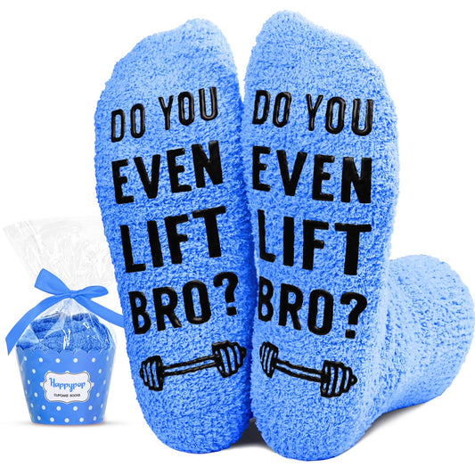 HAPPYPOP Gifts For Weight Lifters - Weight Lifting Gifts For Men Male, Weight Lifting Socks Gym Socks Workout Socks