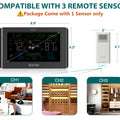 BOZYBO Station Météo Thermomètre Intérieur Extérieur Sans Fil : Thermomètre Météo Numérique avec Horloge Atomique Moniteur de Température et d'Humidité avec Calendrier Rétroéclairage Réglable et Calendrier