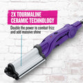 Bed Head Wave Artist Deep Waver | Combat Frizz, Get Long Lasting Results, & Add Massive Shine for Beachy Waves | With Tourmaline Ceramic Technology (Purple)