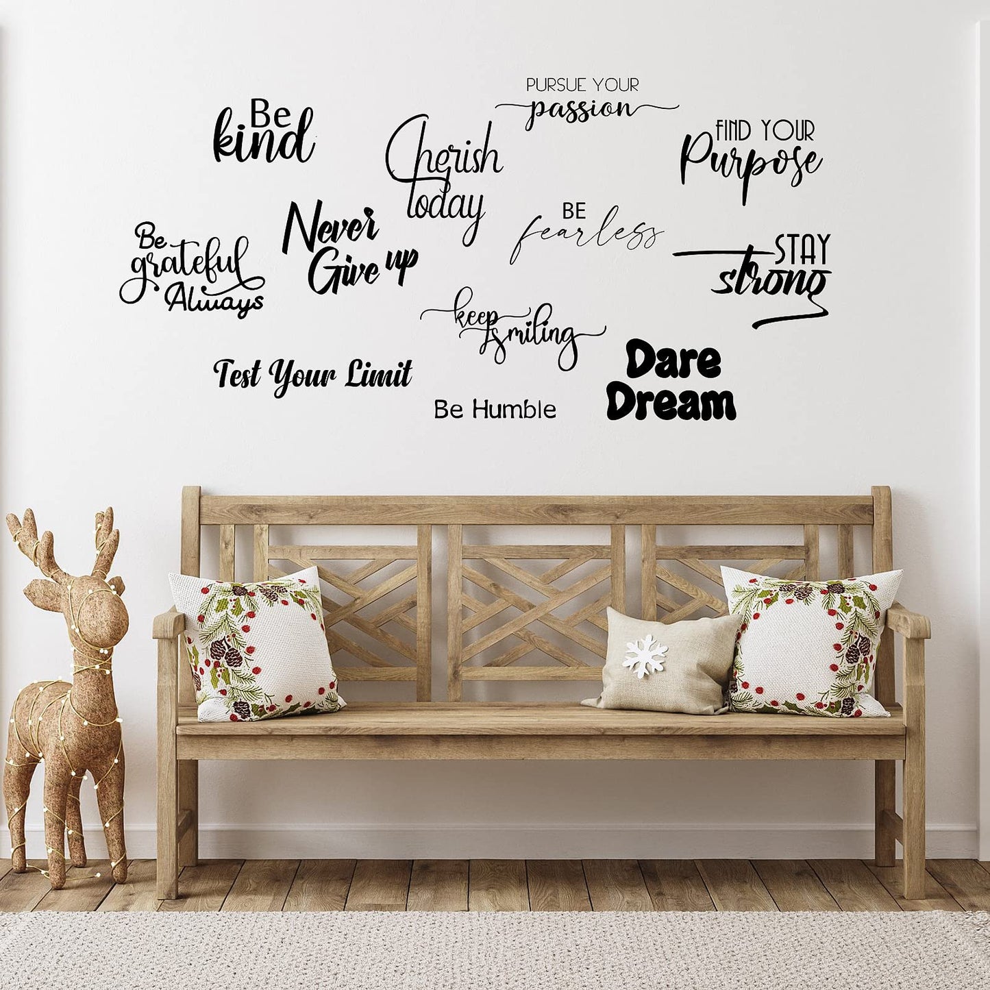 12 Pieces Inspirational Wall Decals Stickers Quotes Peel and Stick Vinyl Wall Decals Classroom Decals for Walls Motivational Saying Positive Wall Stickers for Bedroom Office Teen Dorm Art Decor