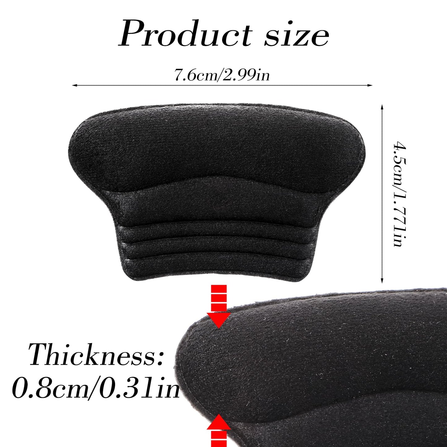 AOZUO Heel Pads for Shoes, 6 Pairs Shoe Heel Inserts Non Slip Heel Grips Soft Heel Cushion Pads Shoe Filler Inserts Heel Guards Liners for Loose Shoes Heel Slipping Rubbing Improve Shoe Fit