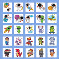 Kids Temporary Tattoos Boys - Made in Europe Hypoallergenic, Pre-Cut, 50 Pcs Original Kid Tattoos, Cosmic Temporary Tattoos for Boys