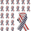 DISCAO 25/50/100/200 pieces American Flag Pins USA Flag Pins Patriotic Ribbon Pins Independence Day Pins United States Badge Pins Brooch pins for women men Clothes backpack hat Memorial Day Veteran Souvenir gift bulk (25)