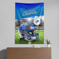 Decoración de pared con el centro del campo de los Detroit Lions de la NFL de NORTHWEST NFL, 40 x 57 pulgadas