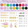 OHOME Valentines Day Gifts for Kids Girls - 5300 Clay Beads Bracelet Making Kit,Arts and Crafts for Kids Ages 8-12,Valentines Easter Crafts Games Toys for 3-10 Year Old Birthday Gift,Stuff Supplies