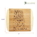 Totally Bamboo A Slice of Life Alabama State Serving and Cutting Board, 11" x 8.75"