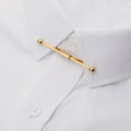 AnotherKiss Men's Silver Tone and Gold Tone Tie Collar Bar Pin Set - 4 Pcs