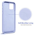 Funda para iPhone 12 y iPhone 12 Pro con soporte de anillo, soporte de anillo giratorio de 360°, soporte magnético, funda protectora de goma a prueba de golpes para teléfono con forro interior de microfibra, violeta claro