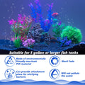 Ameliade Aquarium Decorations Fish Tank Artificial Plastic Plants & Cave Rock Decor Set, Goldfish Betta Fish Tank Accessories Small Large Fish Bowl Decorations