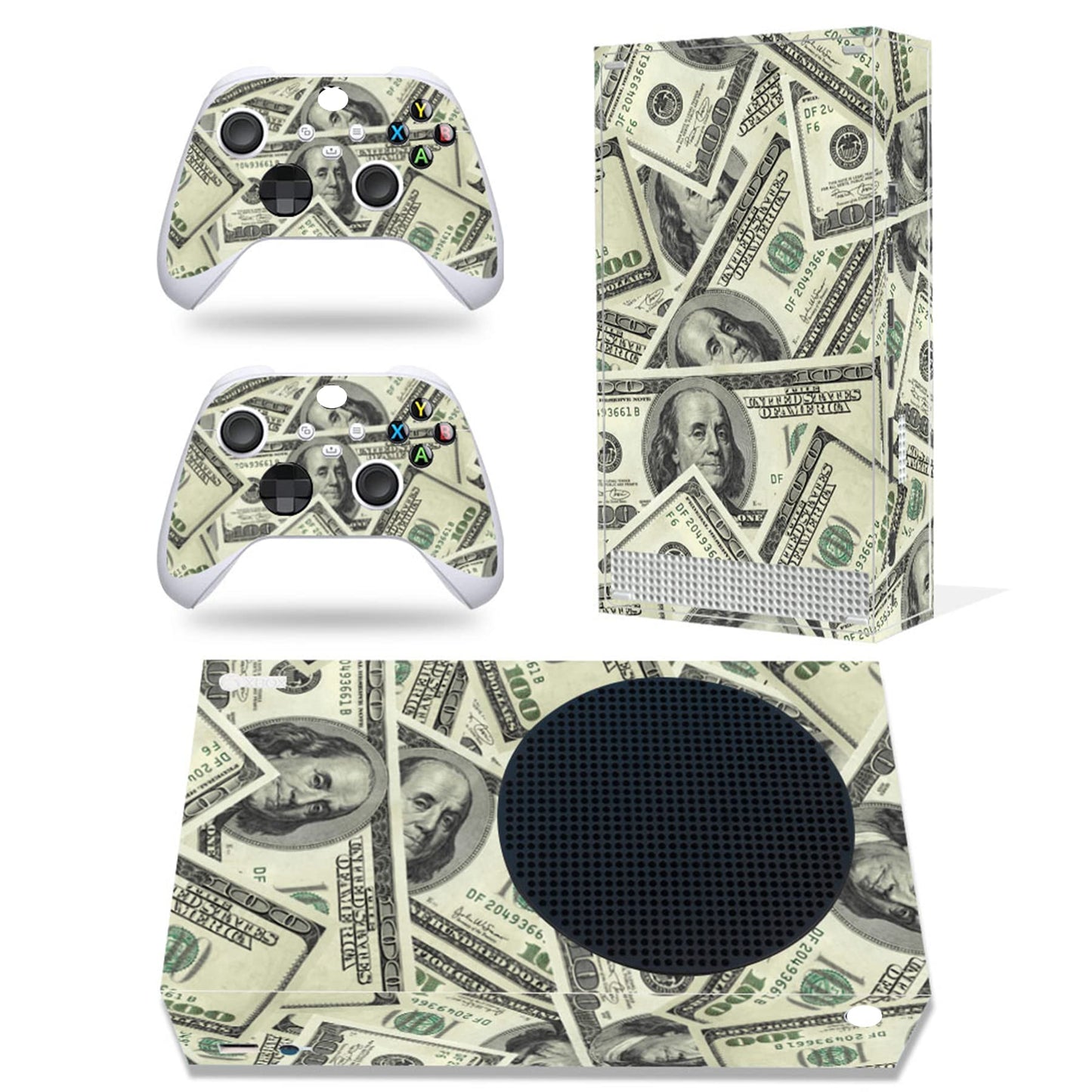 Skin for Xbox Series S, Whole Body Vinyl Decal Protective Cover Wrap Sticker for Xbox Series S Console and Wireless Controller (Xbox series S, dollar)