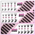 Lash Clusters Fluffy Individual Lashes Cluster Eyelash Extensions Cluster Lashes Wispy DIY Eyelash Extension at Home Pestañas Pelo a Pelo (60D+80D+100D, 280PCS)