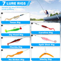 PLUSINNO Señuelos de pesca, caja de aparejos de 137 piezas con aparejos incluidos, crankbaits, cuchara, anzuelos, pesas y otros accesorios, kit de equipo de señuelo de cebo de pesca, regalo para hombres, lubina de agua dulce