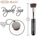 Black & White Kabuki Foundation Brushes Bundle By KESHIMA - Regular Size - Premium Makeup Brushes for Liquid, Cream, and Powder