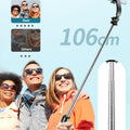 Selfie Stick, 41'' Extendable Phone Tripod Stand with Phone Holder & Detachable Remote, 360° Rotation Selfie Stick Tripod for Cell Phone Compatible with iPhone, Android, Samsung