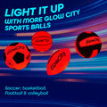 Pelota de fútbol que brilla en la oscuridad GlowCity: pelota con luz LED, perfecta para jugar de noche, acampar y divertirse en la playa.