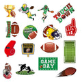 192Pcs Football Stickers, Football Sticker Football PVC Waterproof Stickers with 32 Patterns Football Motivation Self-Adhesive Decal Football Stickers for Water Bottles Sport Football Lover