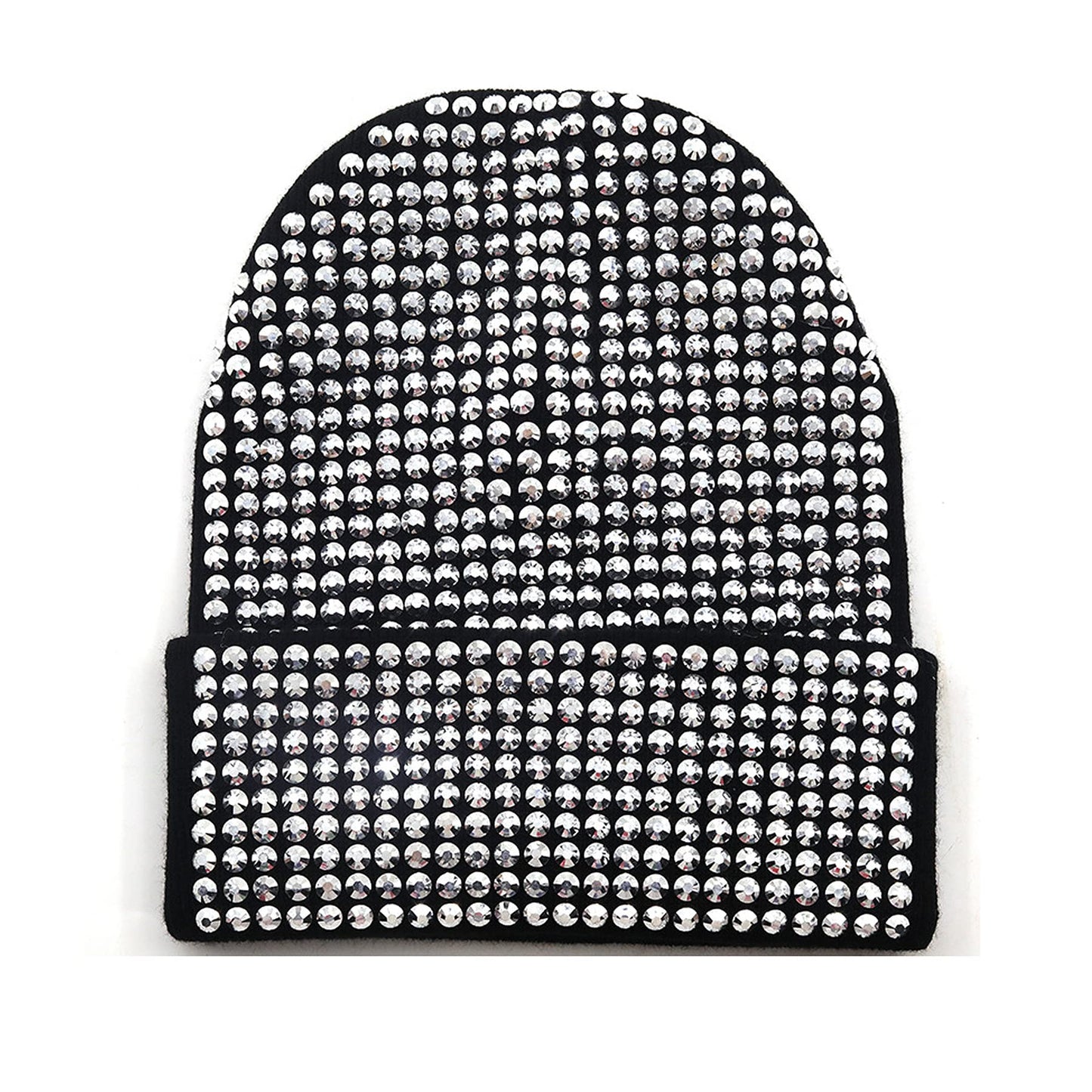 Eilova Orityle Bonnet brillant à strass pour femme Y2K Skull Beanies Hiver Tricot Neige Doux Chapeau Extensible Ski Chapeaux