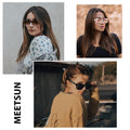 MEETSUN Polarized Sunglasses for Women Men Trendy Classic Retro Designer Style Fashion UV400 Protection 3 PACK Black Brown Gradient Pink Mirrored