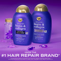 OGX Thick & Full + Biotin & Collagen Shampoo & Conditioner Set, (packaging may vary), Purple, 13 Fl Oz (Pack of 2)