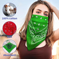 6 Pack Pure Cotton Bandana, Multi-Purpose Square Handkerchief, Face Mask headband for Men and Women (Multi Color)