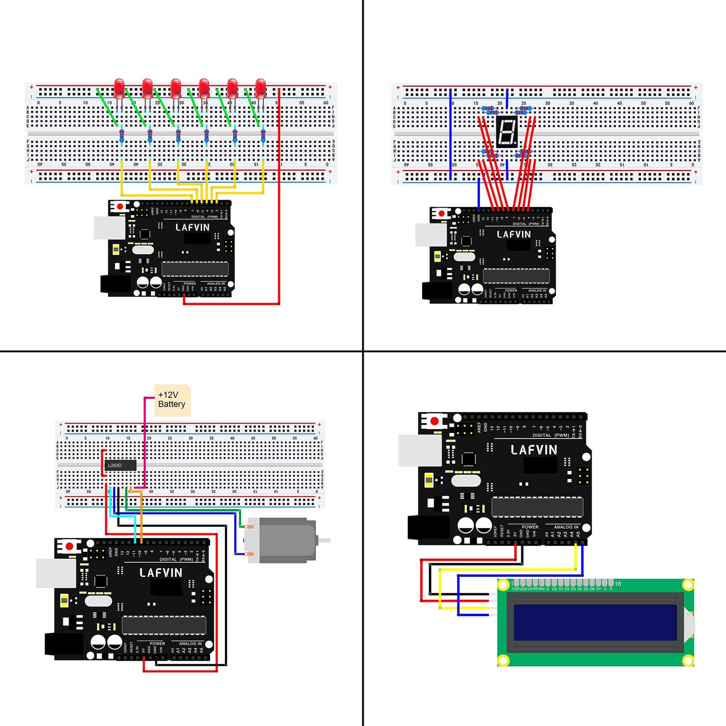 LAFVIN Project Super Starter Kit for R3 Mega2560 Mega328 Nano with Tutorial Compatible with Arduino IDE