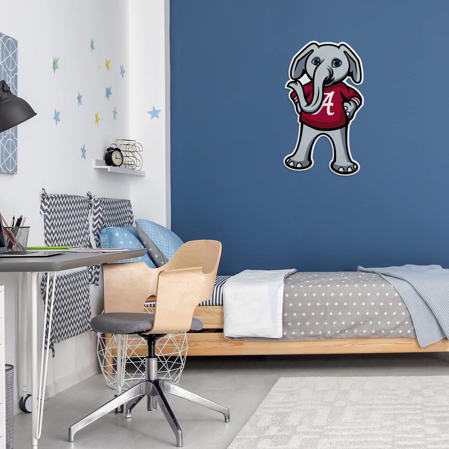 Banderín recortado con forma de mascota de Alabama Crimson Tide de la NCAA de Rico Industries: decoración para el hogar y la sala de estar: fieltro suave fácil de colgar