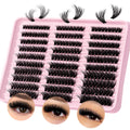 Lash Clusters Fluffy Individual Lashes Cluster Eyelash Extensions Cluster Lashes Wispy DIY Eyelash Extension at Home Pestañas Pelo a Pelo (60D+80D+100D, 280PCS)