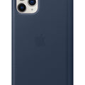 Funda tipo libro de cuero azul marino para iPhone 11 Pro de Apple: ajuste fino, compatible con carga inalámbrica