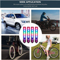 R REIFENG 8 Pcs 5 LED Bike Tyre Tire Wheel Valve Lamp Flashing Bicycle Wheel Light Bike Wheel Cap Lights Bike Spokes Lights Night Cycling Safety Warning